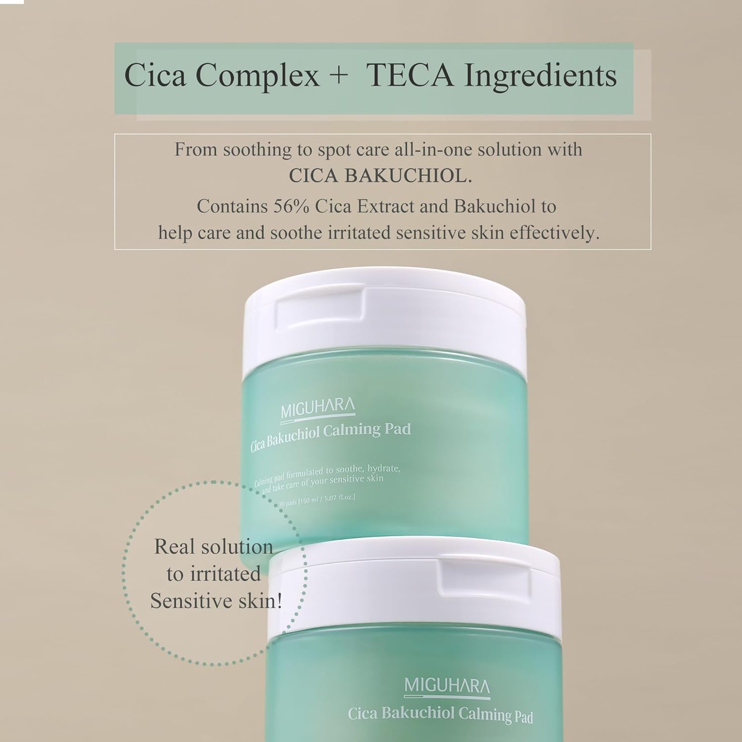 Cica Bakuchiol Calming Pad | Korean Skincare Toner Pad (150Ml/5.07 Fl.Oz.) by Korean Skin Care