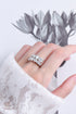 Multistone Sparkala™ Platinum or 18k Gold Over Pure Sterling Silver Ring by Sparkala