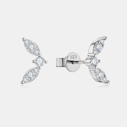 Sparkala™ Platinum-Plated Pure Sterling Silver Stud Earrings by Sparkala