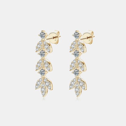 925 Sterling Silver Sparkala™ Leaf Earrings by Sparkala