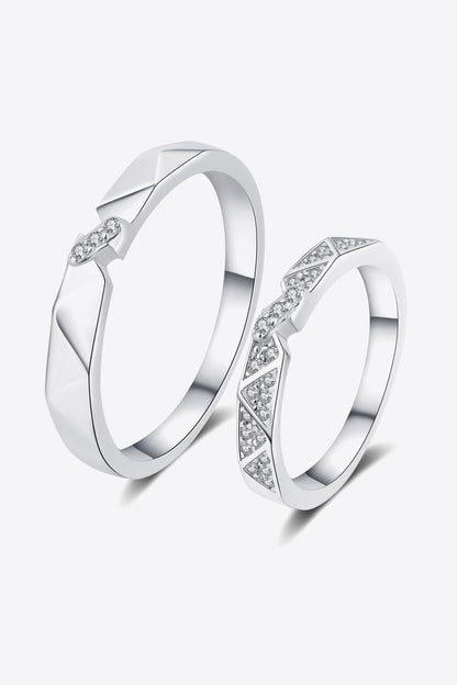 Sparkala™ Minimalist Rhodium-Plated Ring Set by Sparkala