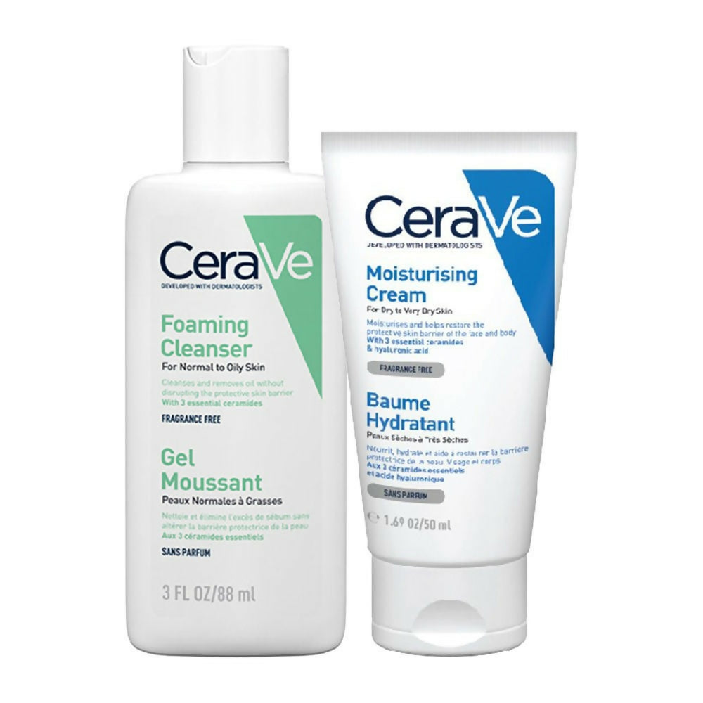 Cerave Daily Duo For Normal To Oily Skin With Facewash &amp; Moisturizer by Dista