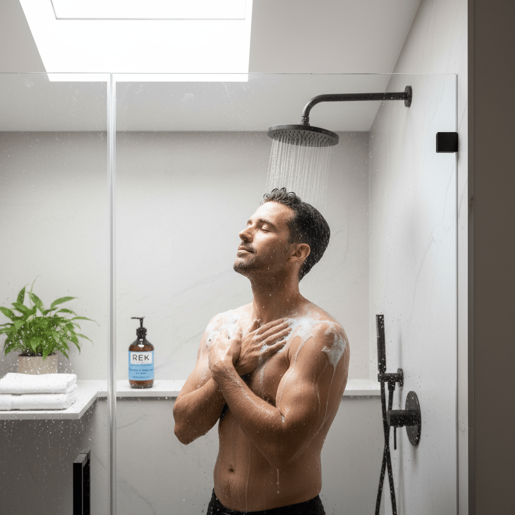 2-in-1 Hair &amp; Body Wash for men by REK Cosmetics
