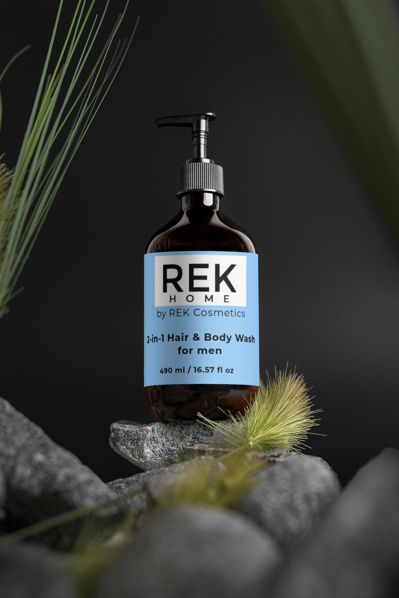 2-in-1 Hair &amp; Body Wash for men by REK Cosmetics