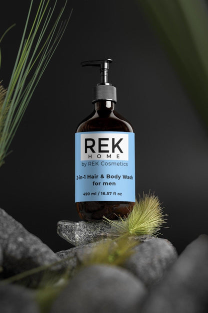 2-in-1 Hair &amp; Body Wash for men by REK Cosmetics