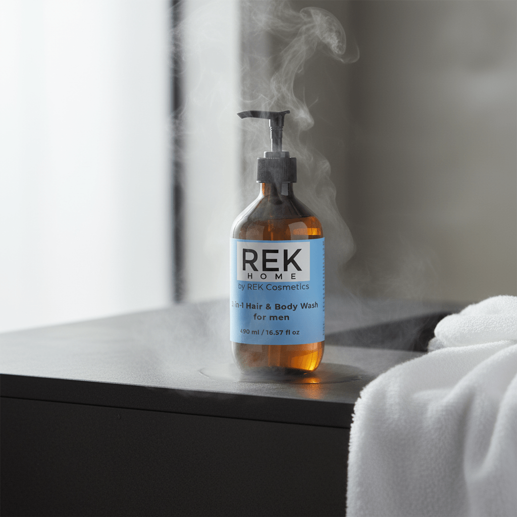 2-in-1 Hair &amp; Body Wash for men by REK Cosmetics