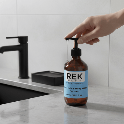 2-in-1 Hair &amp; Body Wash for men by REK Cosmetics