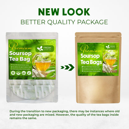Premium Soursop Leaves Tea bags, Dried Soursop Leaves, Soursop Leaf Powder, Guanabana Leaves Tea, Hoja Guanabana Tea by FreshDrinkUS - Natural and Premium Herbal Tea