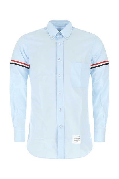 Thom Browne Men Powder Blue Cotton Shirt by Luosophy