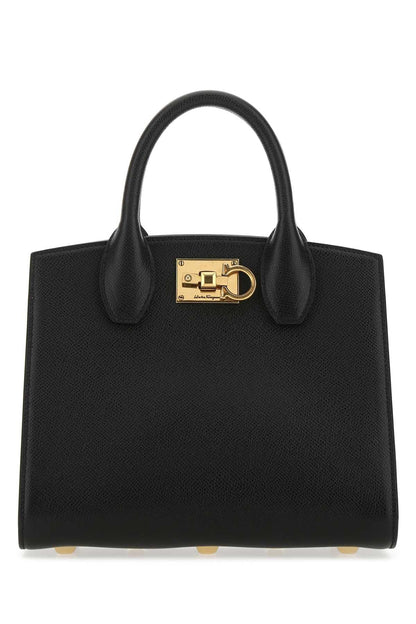 Salvatore Ferragamo Women Black Leather The Studio Handbag