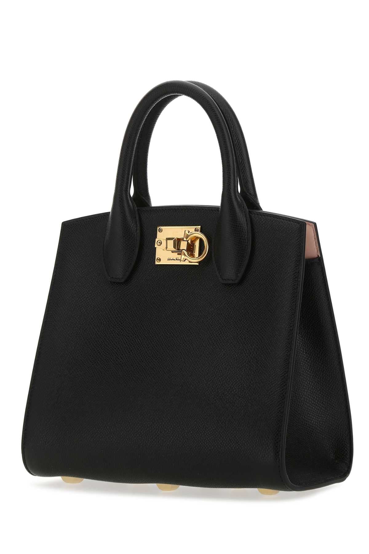 Salvatore Ferragamo Women Black Leather The Studio Handbag