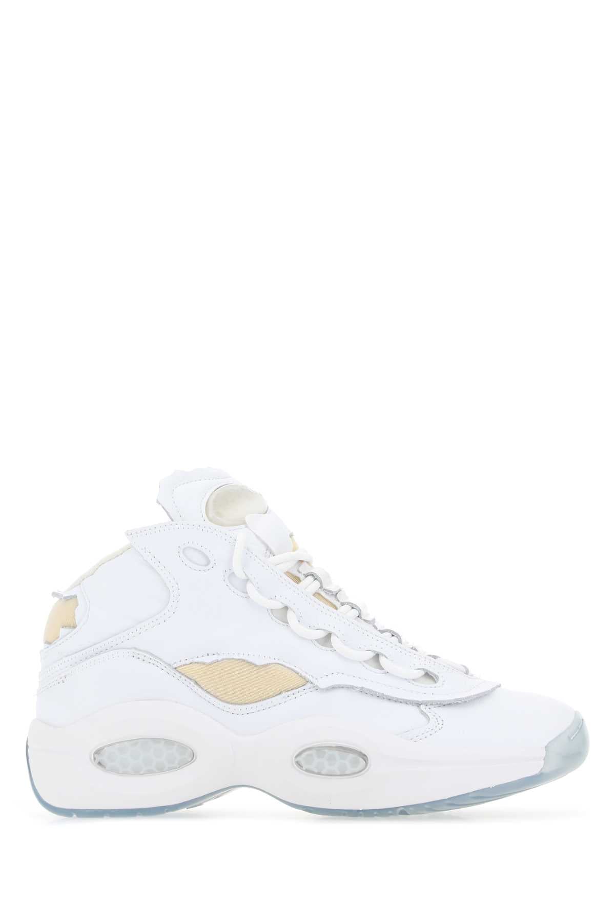 Maison Margiela Unisex White Leather Project 0 Tq Memory Of Sneakers by Luosophy
