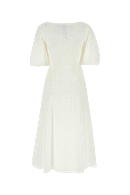 Kenzo Women White Broderie Anglaise Dress by Luosophy