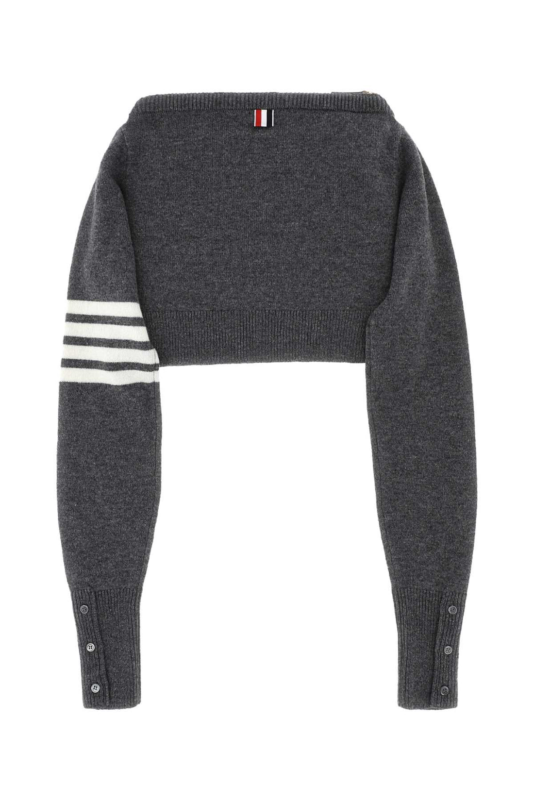 Thom Browne Unisex Melange Grey Wool Clutch by Luosophy