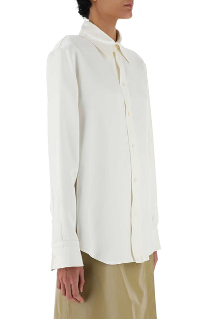 Bottega Veneta Women Ivory Satin Shirt by Luosophy