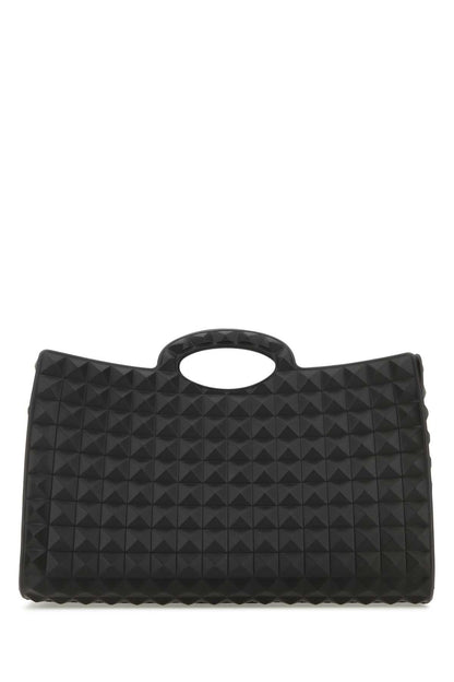 Valentino Garavani Men Black Rubber Le Troisiã¨Me Shopping Bag