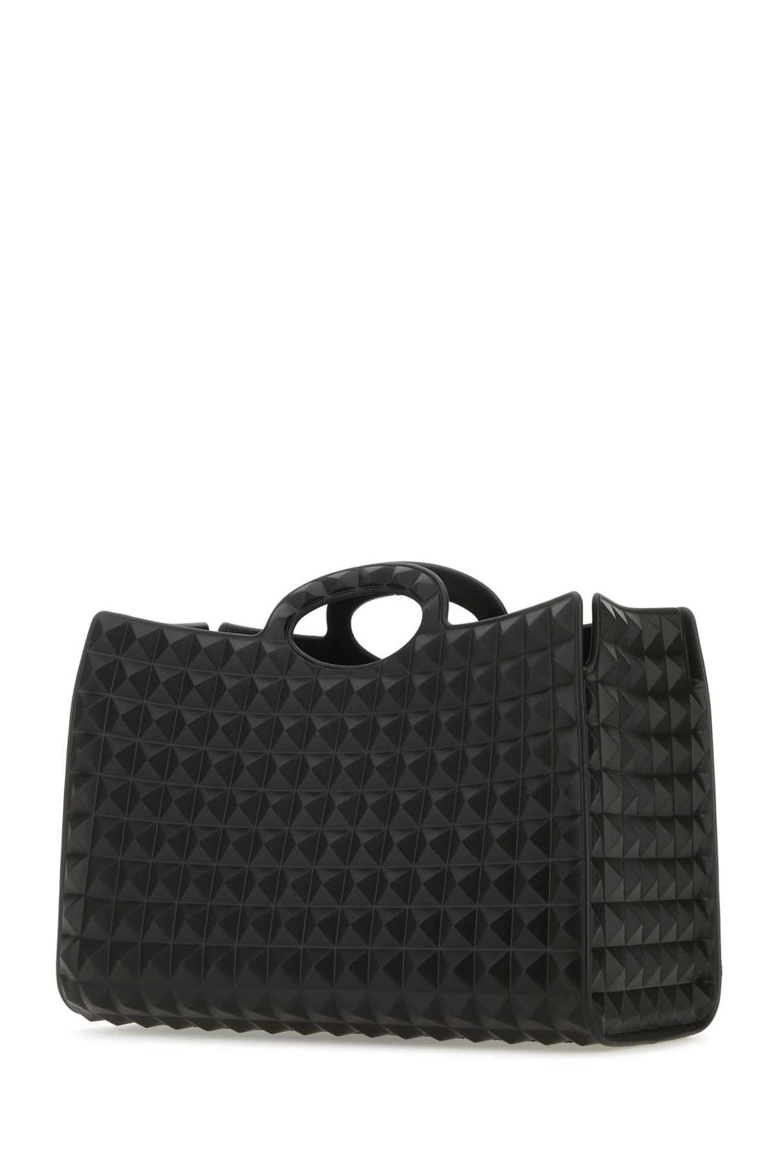 Valentino Garavani Men Black Rubber Le Troisiã¨Me Shopping Bag