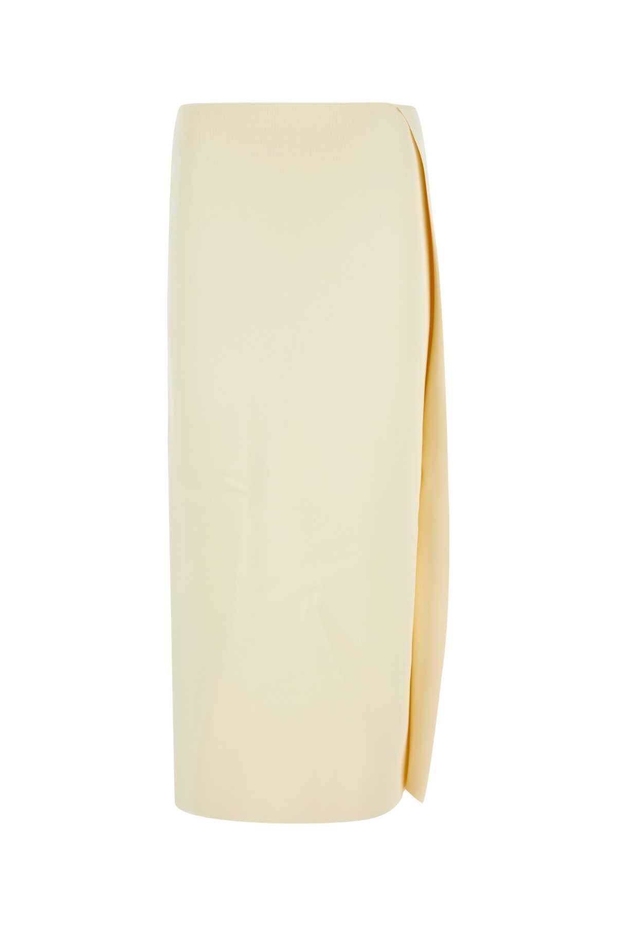 Jil Sander Women Ivory Viscose Blend Skirt by Luosophy