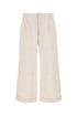 Etro Men Melange Ivory Stretch Cotton Wide-Leg Pant by Luosophy