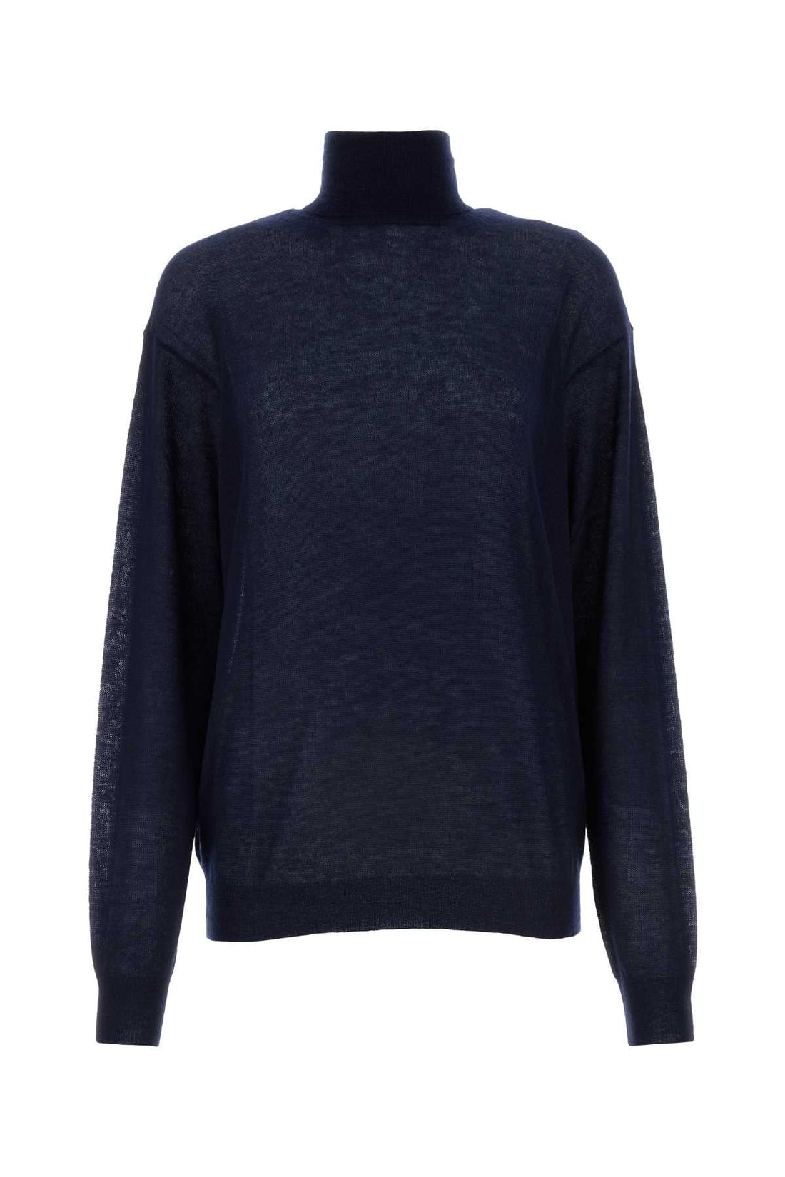 Prada Women Navy Blue Cashmere See-Through Sweater by Luosophy