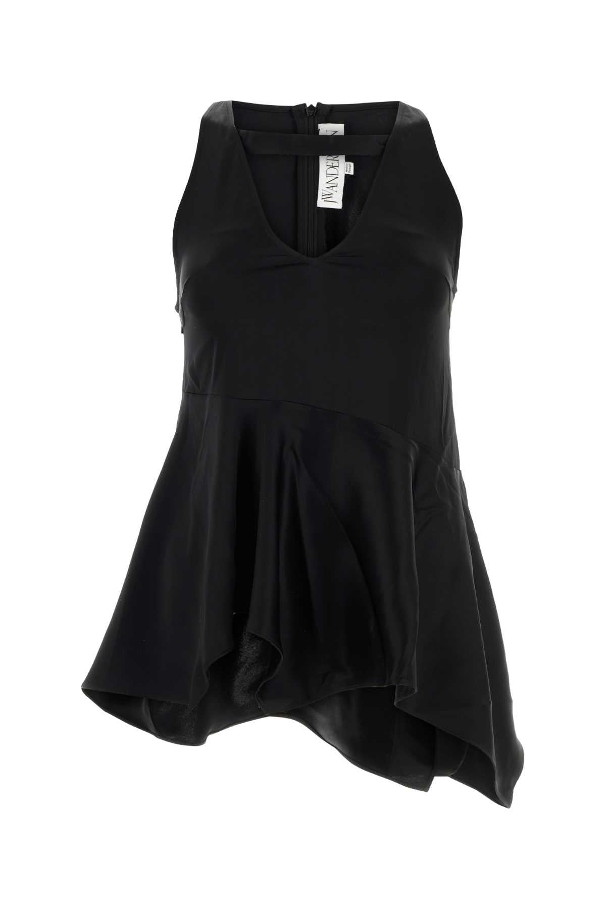 Jw Anderson Women Black Satin Top by Luosophy