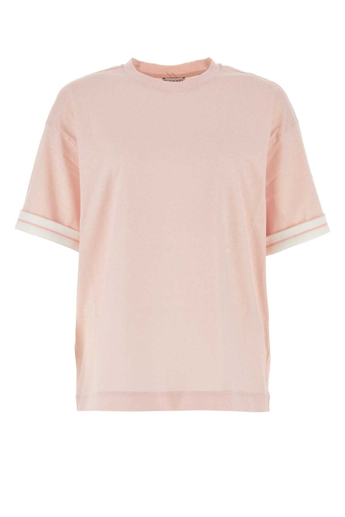 Burberry Women Pink Cotton Oversize T-Shirt by Luosophy