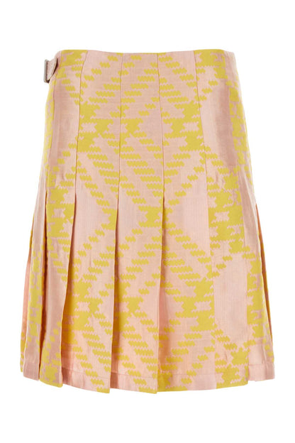Burberry Women Embroidered Cotton Blend Skirt