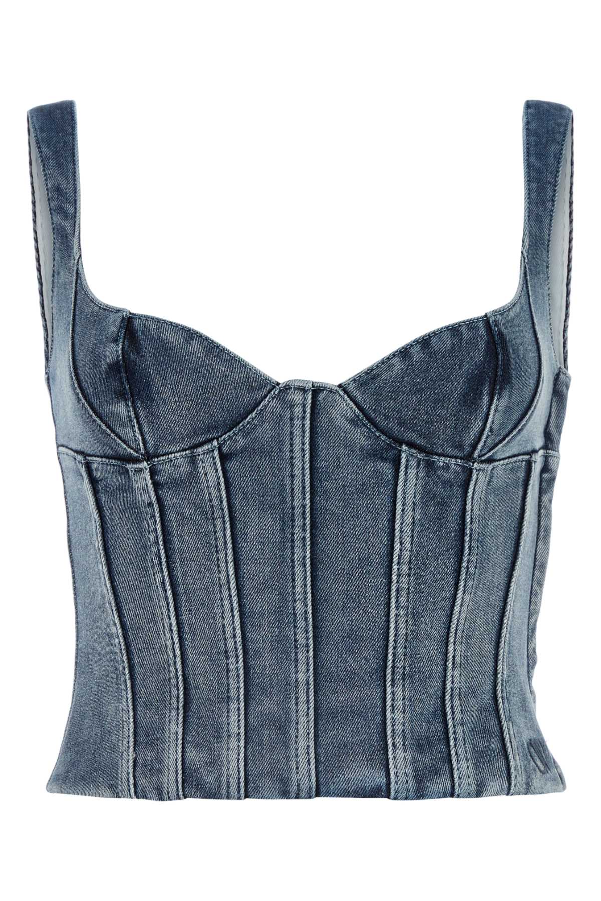 Off White Women Stretch Denim Bodice by Luosophy
