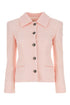 Alessandra Rich Women Light Pink Tweed Blazer by Luosophy