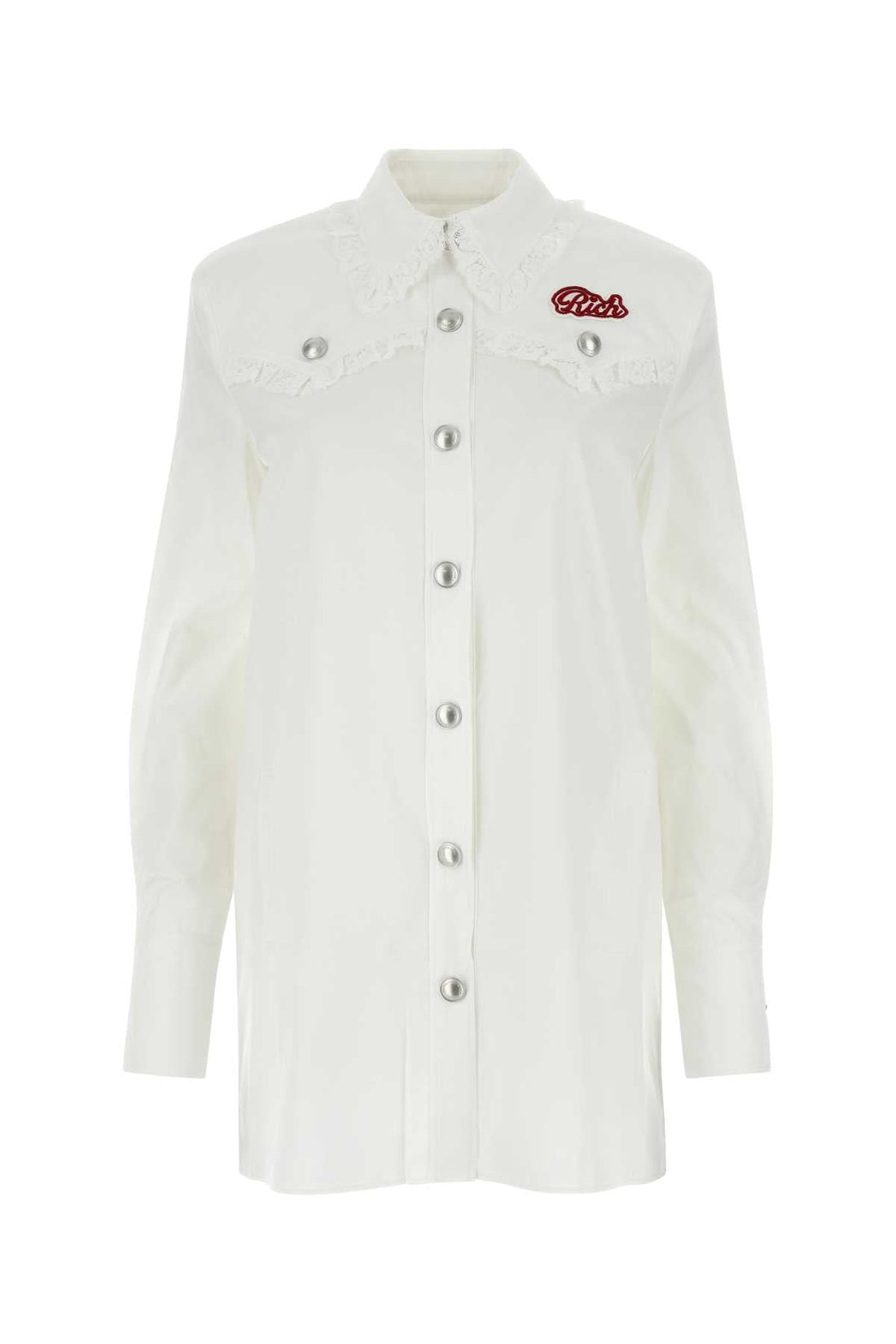 Alessandra Rich Women White Poplin Shirt Dress by Luosophy