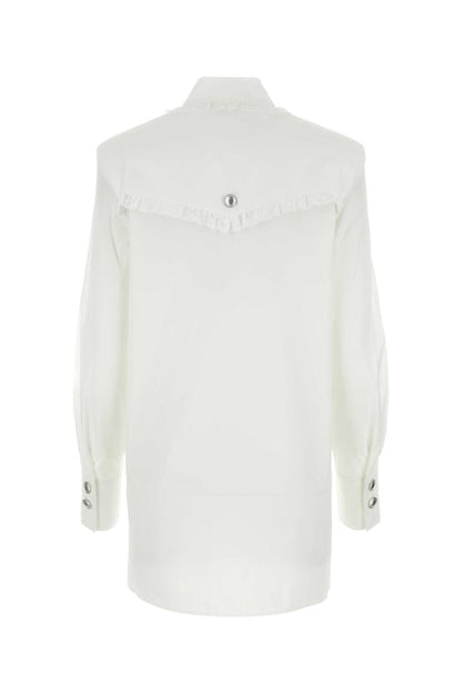 Alessandra Rich Women White Poplin Shirt Dress by Luosophy