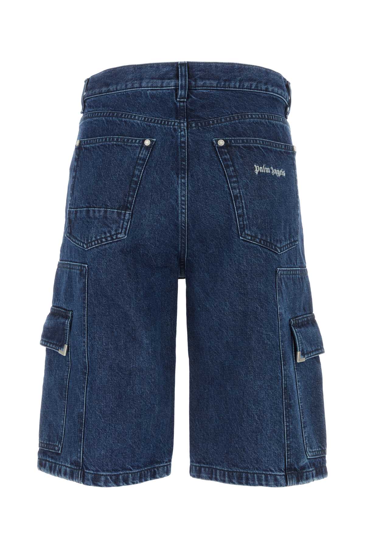 Palm Angels Men Denim Bermuda Shorts by Luosophy