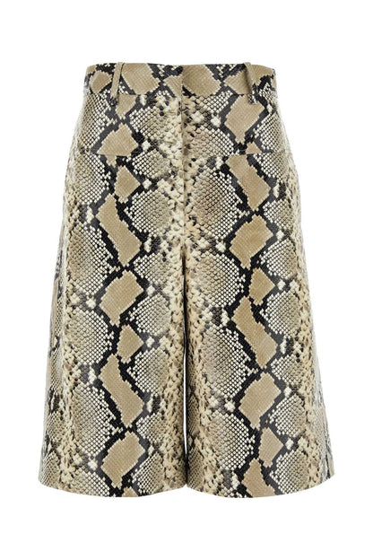 Jil Sander Women Printed Leather Bermuda Shorts by Luosophy