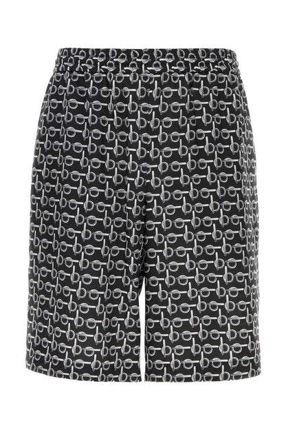 Burberry Men Printed Silk Bermuda Shorts by Luosophy