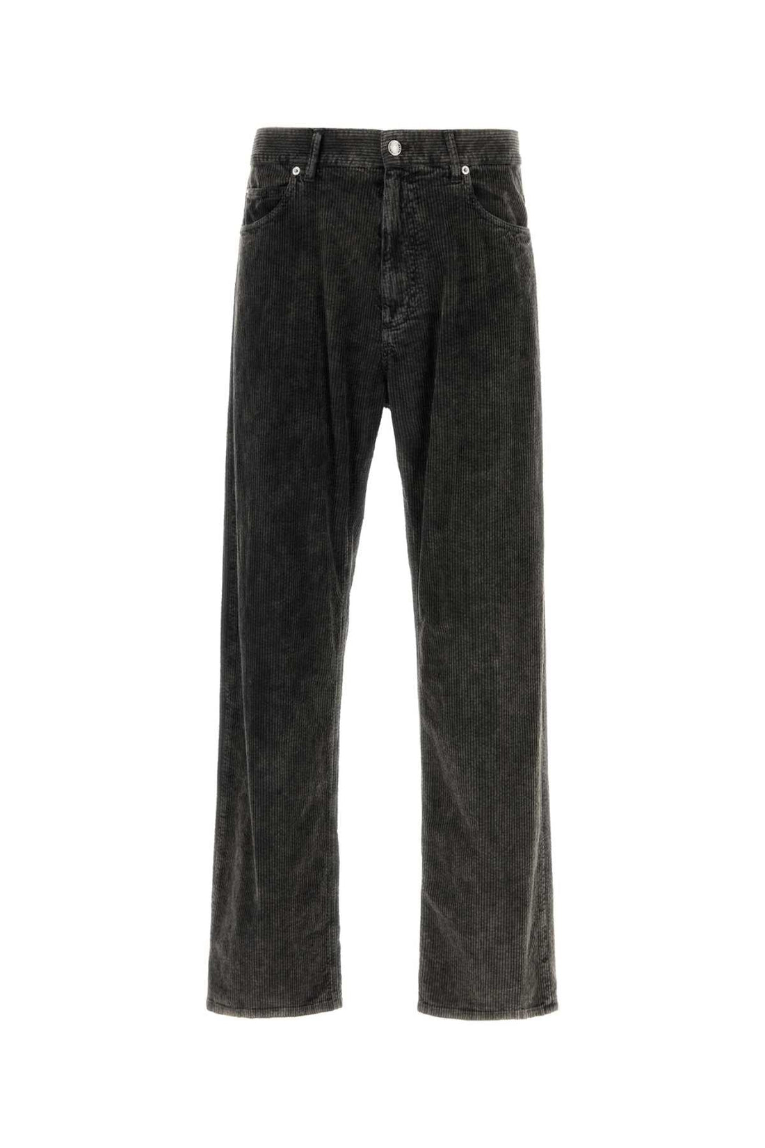 Dolce &amp; Gabbana Men Charcoal Stretch Corduroy Pant