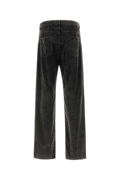 Dolce &amp; Gabbana Men Charcoal Stretch Corduroy Pant