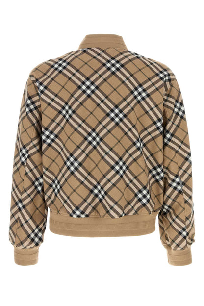Burberry Men Embroidered Polyester Blend Bomber Jacket by Luosophy