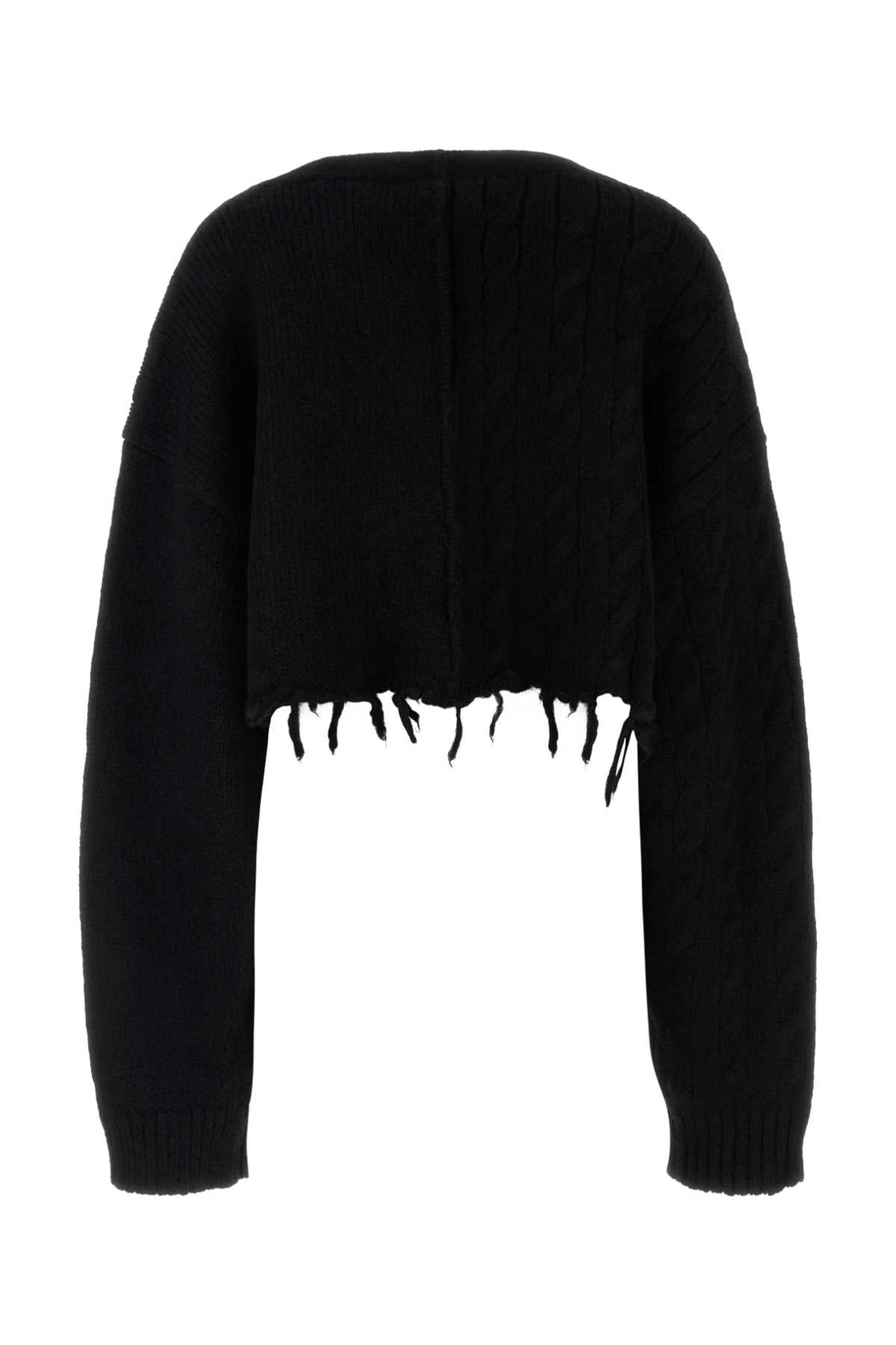 Vetements Women Black Alpaca Blend Cardigan by Luosophy