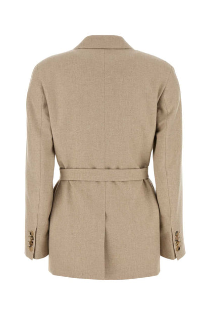 Max Mara Women Cappuccino Wool Blend Randers Blazer