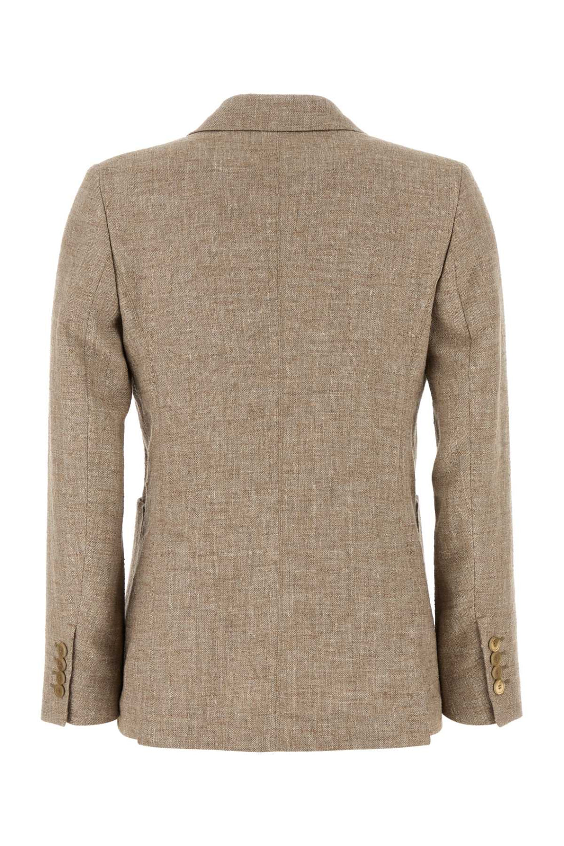 Max Mara Women Cappuccino Linen Blend Targa Blazer