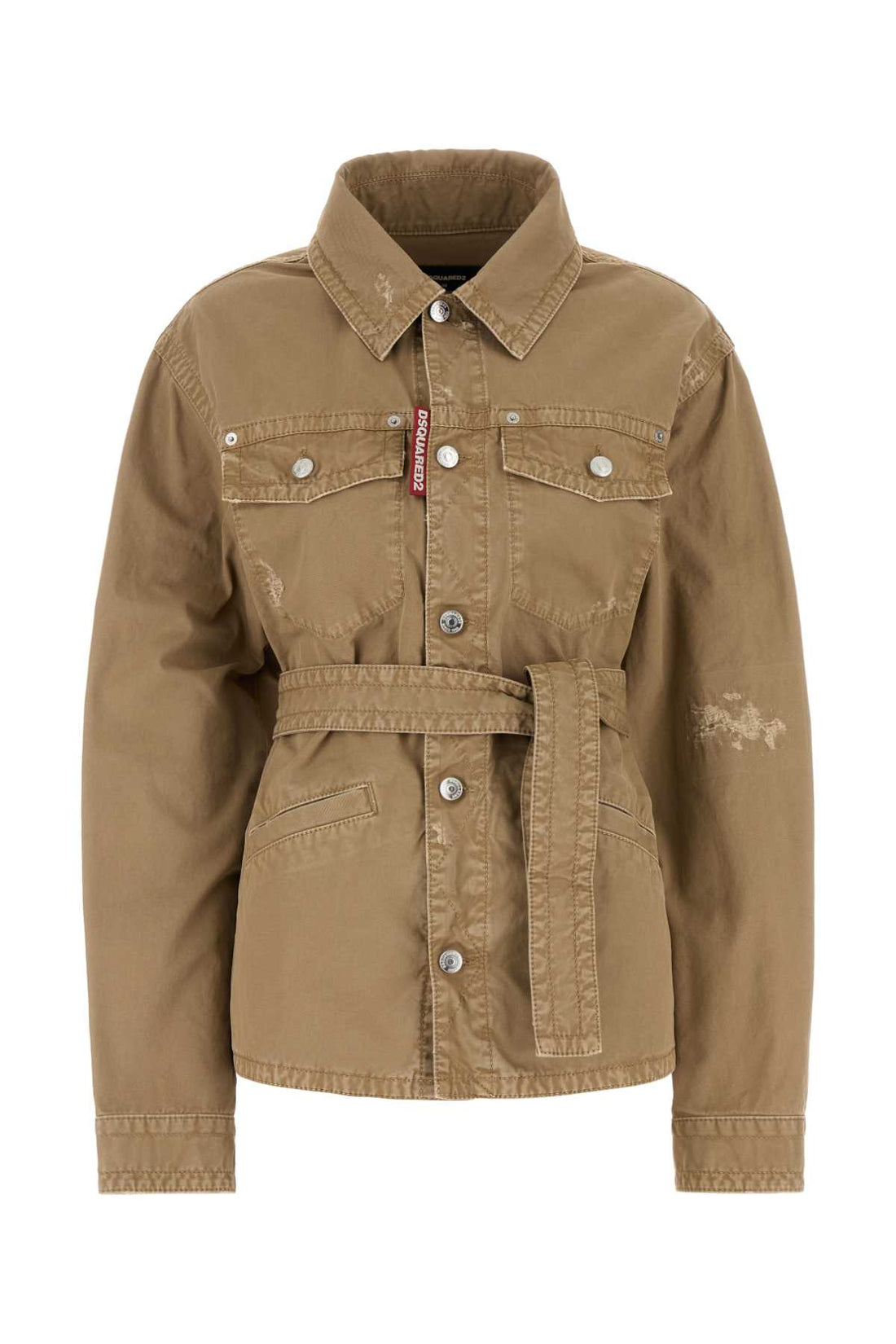 Dsquared Women Beige Cotton Jacket by Luosophy