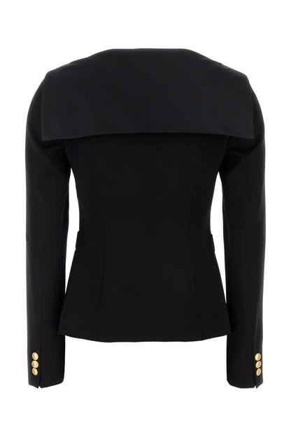 Alessandra Rich Women Black Wool Blazer by Luosophy