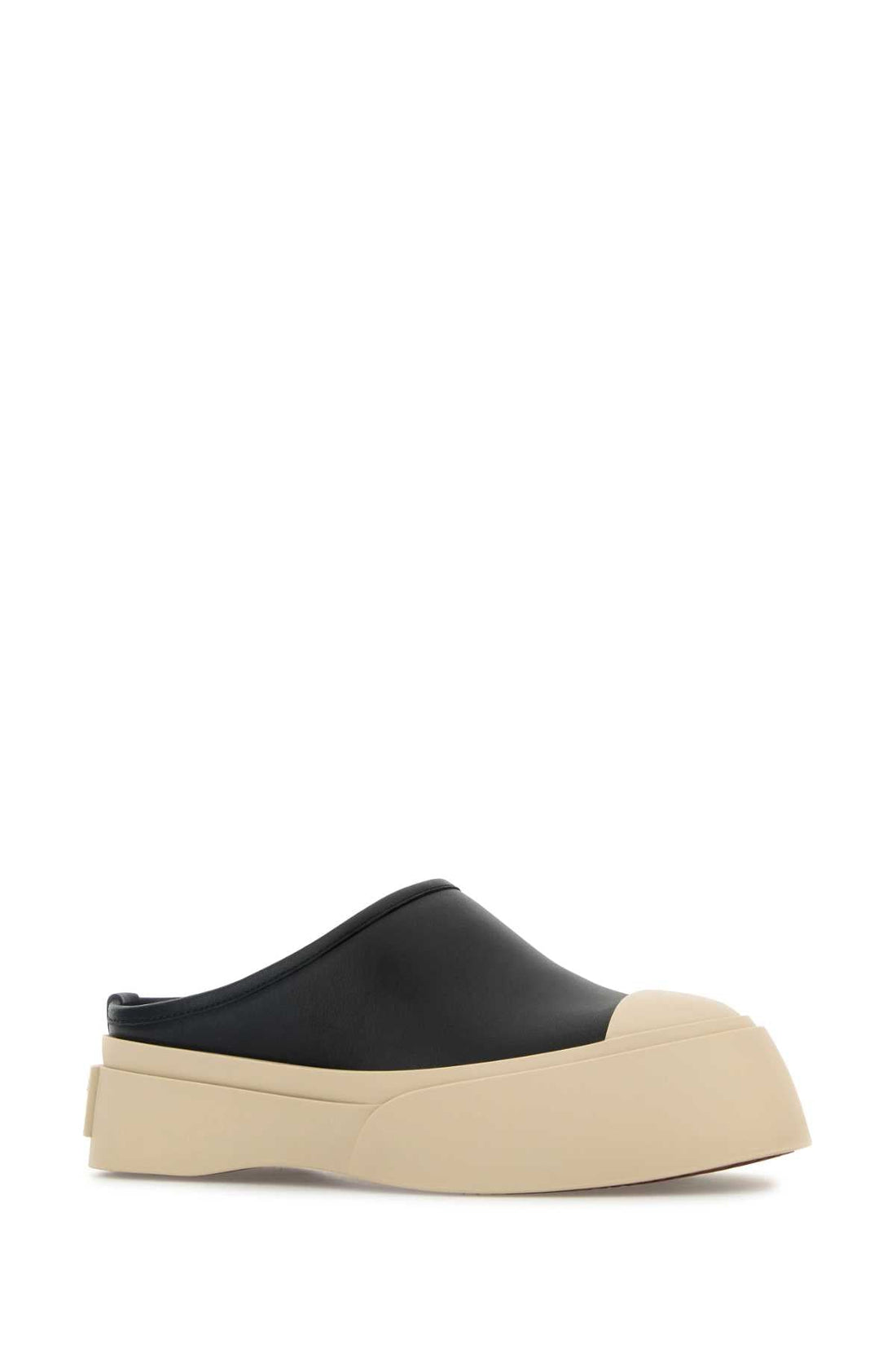Marni Women Black Leather Pablo Slippers by Luosophy