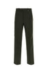 Burberry Men Bottle Green Wool Pant by Luosophy