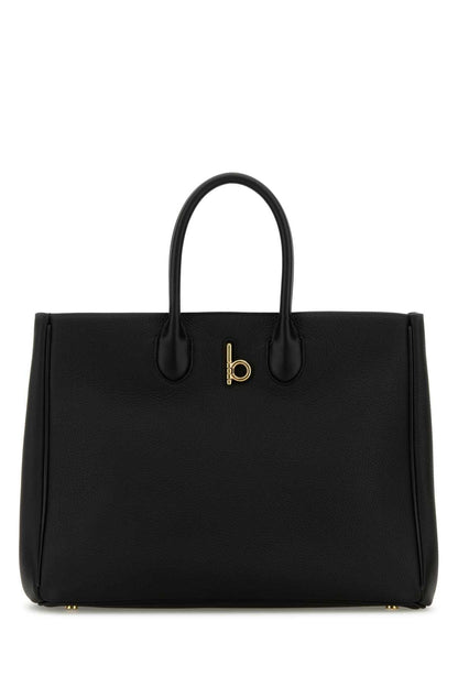Burberry Women Black Leather Medium Rocking Horse Handbag