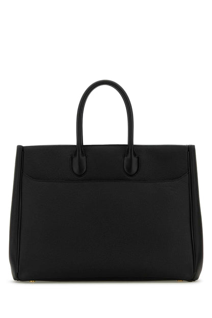 Burberry Women Black Leather Medium Rocking Horse Handbag