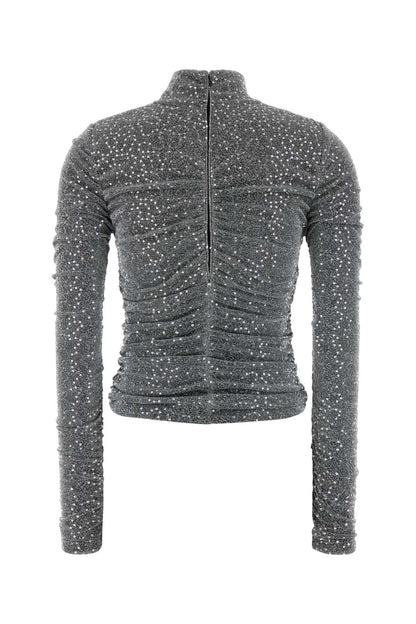 Dolce &amp; Gabbana Women Silver Jersey Top