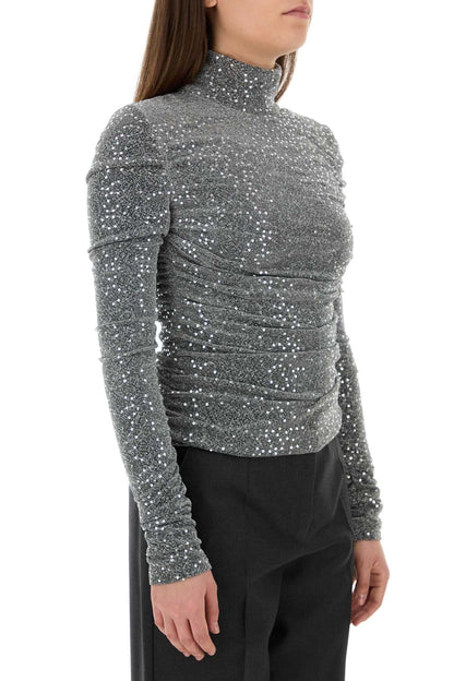 Dolce &amp; Gabbana Women Silver Jersey Top
