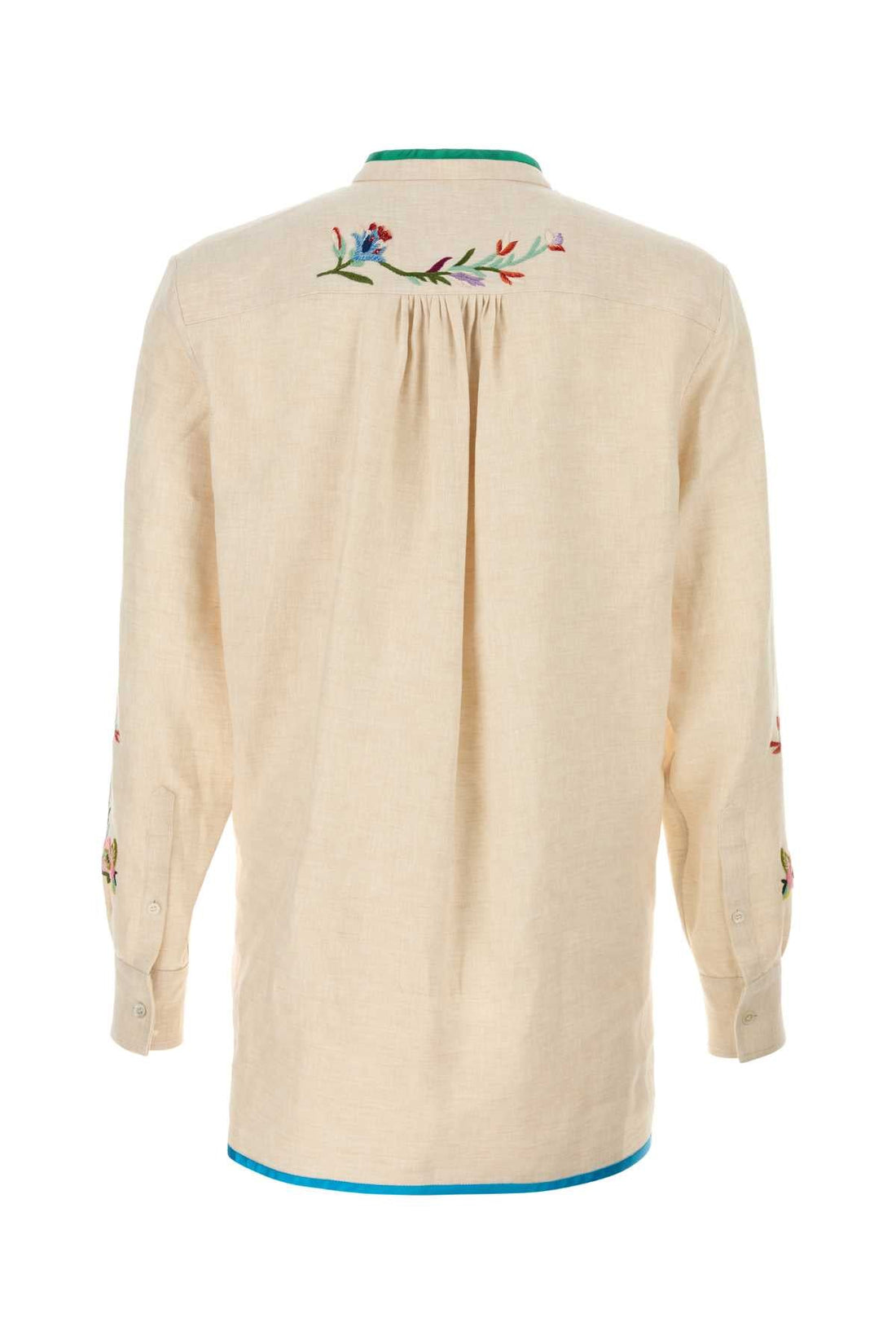 Valentino Garavani Men Ivory Linen Shirt by Luosophy