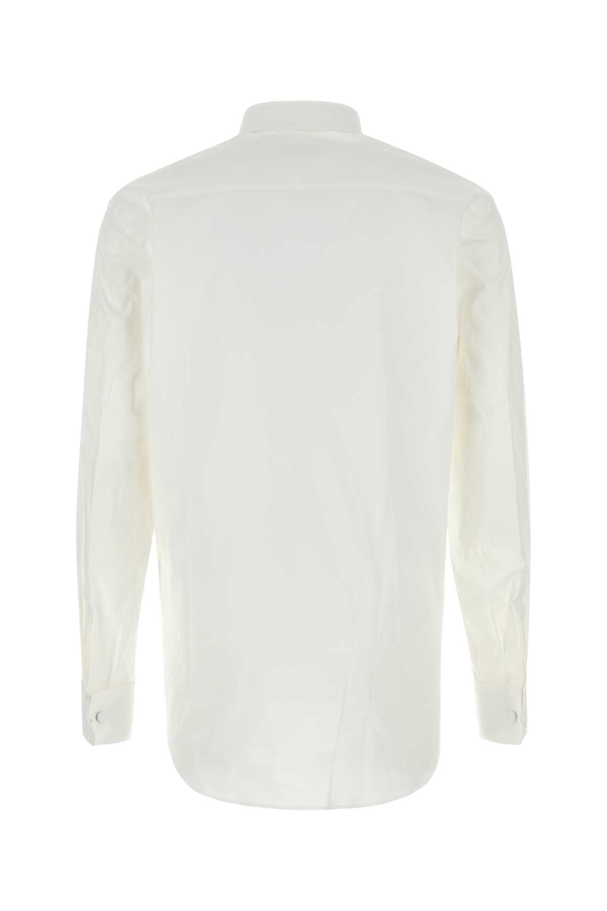Prada Men White Stretch Cotton Blend Shirt by Luosophy
